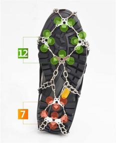 img 3 attached to GIORDON Ice Snow Traction Cleats Crampon with 19 Spikes: Reliable Stainless Steel Snow Grips for Hiking, Fishing, Walking, and Mountaineering