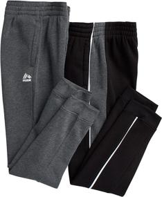 img 2 attached to 👖 RBX Boys' Active Fleece Jogger Pants - 4 Pack Sweatpants (Size: 5-20)