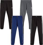 👖 rbx boys' active fleece jogger pants - 4 pack sweatpants (size: 5-20) logo