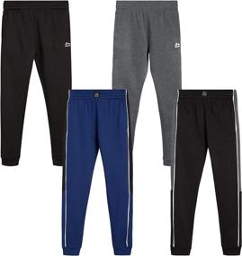 img 4 attached to 👖 RBX Boys' Active Fleece Jogger Pants - 4 Pack Sweatpants (Size: 5-20)