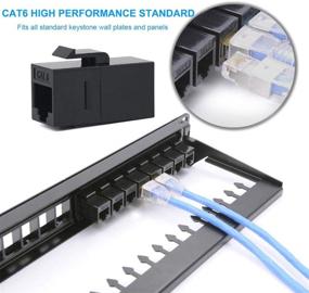 img 2 attached to 🔌 VANDESAIL RJ45 Соединитель, удлинитель Ethernet-кабеля 5 шт., Соединительная вставка CAT6 женский контакт к женскому (2 шт., CAT 6 удлинитель соединителей Ethernet)