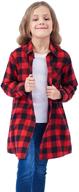 uwback sleeve flannel shirts button girls' clothing and tops, tees & blouses logo