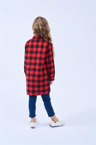 img 3 attached to UWBACK Sleeve Flannel Shirts Button Girls' Clothing and Tops, Tees & Blouses