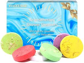 img 4 attached to Relax and Unwind with EYEKESHE Aromatherapy Shower Steamers - 6 Pack of Essential Oil Shower Bombs for Stress Relief