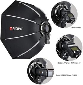 img 2 attached to TRIOPO KX65 25.6inch Portable Octagon Softbox Reflector: Ideal for Godox V1 AD200 AD200Pro TT600 TT685 V860 and More Camera Speedlights