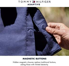 img 2 attached to Tommy Hilfiger Адаптивная мужская одежда с магнитной пуговицей в рубашках