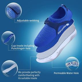 img 2 attached to FANTURE Water Shoes for Girls & Boys - Lightweight Comfort Sole, Easy Walking Athletic Slip-On Aqua Sock (Toddler/Little Kid/Big Kid)