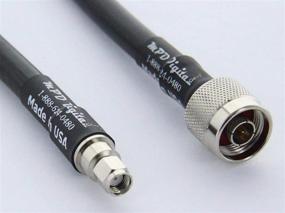 img 2 attached to MPD Digital Times Microwave LMR400 Coaxial Cable - N Male to RPSMA Male Connectors - 30ft Length: Ideal for Hotspot, Wi-Fi, Radio Transmitters, Antennas