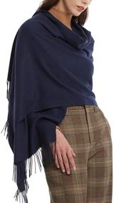 img 1 attached to 🧣 Stylish Womens Cashmere Pashmina Blanket Scarves - Must-Have Accessories in Scarves & Wraps