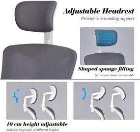 img 3 attached to Moppson Ergonomic Chair Desk Adjustable Furniture