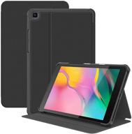 supveco black samsung galaxy tab a 8.0 case 2019, slim lightweight cover stand folio smart case for samsung galaxy tab a 8.0 inch 2019 (wi-fi model sm-t290, lte model sm-t295) logo