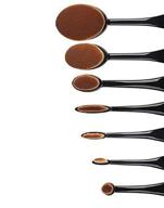 💄 7-piece multifunctional oval head makeup brush set - professional brushes for foundation, concealer, blending & contouring logo