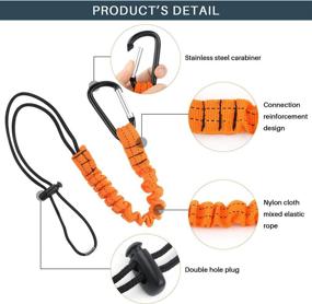 img 1 attached to Absorbing Retractable Carabiner Adjustable Protection Occupational Health & Safety Products for Personal Protective Equipment