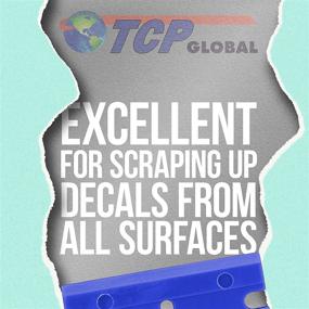 img 2 attached to 🔪 TCP Global 100 Piece Plastic Razor Scraper Blades: Remove Decals, Stickers, Adhesive, Clean Glass Effortlessly
