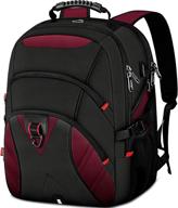 laptop backpack 17 inch extra large travel backpack for men waterproof school college backpack with usb charging port business computer gaming backpack for men women red logo