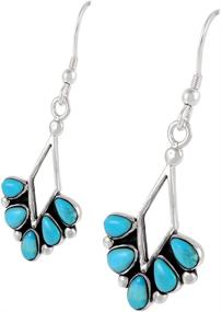 img 3 attached to 💍 Exquisite 925 Sterling Silver Turquoise Earrings - Choose Your Authentic Turquoise Color