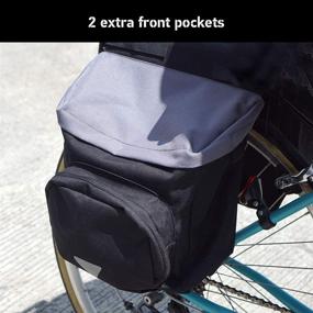 img 2 attached to 🚲 Vincita Double Pannier: Water-Resistant Side Bags with Large Compartments and Quick Release Lever for Bike Cargo