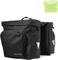 🚲 vincita double pannier: water-resistant side bags with large compartments and quick release lever for bike cargo logo