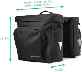 img 3 attached to 🚲 Vincita Double Pannier: Water-Resistant Side Bags with Large Compartments and Quick Release Lever for Bike Cargo