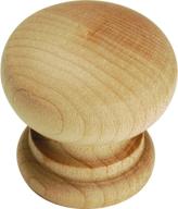 hickory hardware natural woodcraft cabinet knob p684-uw: 1-1/4-inch round unfinished wood (2-pack) logo