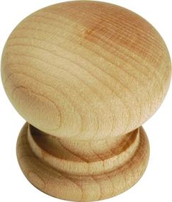 img 1 attached to Hickory Hardware Natural Woodcraft Cabinet Knob P684-UW: 1-1/4-Inch Round Unfinished Wood (2-Pack)