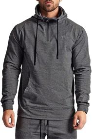 img 4 attached to Fashion Pullover Athletic Workout Sweatshirts Men's Clothing and Active