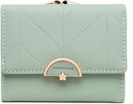 👜 stylish women's wallet: petite mini wallet with cute coin pocket - slim, small, and kawaii (new green) logo