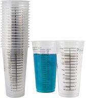 📏 clear plastic measuring cups for resin - pack of 20, 16oz graduated epoxy mixing cups - ideal for paint, resin, and stain – reusable measure cup for cooking, baking logo