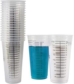 img 4 attached to 📏 Clear Plastic Measuring Cups for Resin - Pack of 20, 16oz Graduated Epoxy Mixing Cups - Ideal for Paint, Resin, and Stain – Reusable Measure Cup for Cooking, Baking