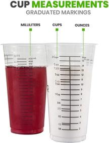 img 3 attached to 📏 Clear Plastic Measuring Cups for Resin - Pack of 20, 16oz Graduated Epoxy Mixing Cups - Ideal for Paint, Resin, and Stain – Reusable Measure Cup for Cooking, Baking