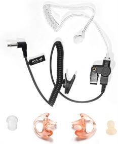 img 4 attached to 🎧 HYS 2.5mm Listen ONLY Surveillance Earpiece Headset with Large Earmolds and Mushroom/Nipple Earbud – High-Quality, Clear Sound for Covert Operations