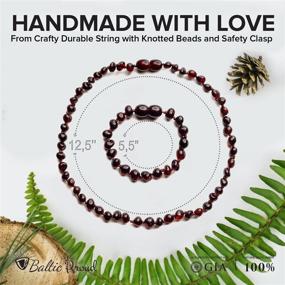 img 2 attached to 🔥 Unisex Baltic Amber Necklace and Bracelet Gift Set in Cherry - Certified Premium Raw Baltic Amber: Unveiling Exquisite Quality