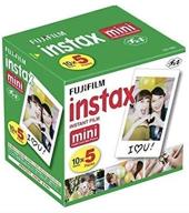 fujifilm instax mini instant film - 50 shots - 10 sheets x 5 packs logo
