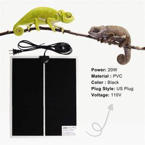 img 2 attached to 🔥 5AGE 20W Reptile Heating Pad Warmer with Temperature Controller for Under Tank Terrariums - Adjustable Power Heat Mat (16.5"x11") for Pets and Small Animals