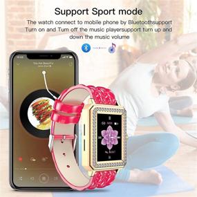 img 1 attached to Women's Diamond Waterproof Smart Watch with Heart Rate, Blood Pressure, Oxygen Monitoring, Message Reminder, Pedometer, and Activity Tracker - Perfect Gift for Ladies and Girls