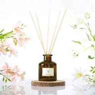 🏡 home and bathroom reed diffuser - revitalizing freesia fragrance; includes scented oil sticks and diffuser set - enhance your home scent logo