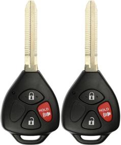 img 2 attached to 🔑 Бесключевой пульт управления для автомобиля Toyota Rav4 Yaris Scion xB HYQ12BBY - набор из 2 шт. от KeylessOption