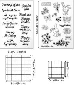 img 3 attached to 🦋 Father's Day Clear Stamps with Craft Words: Butterfly & Rabbit Design for DIY Card Making and Scrapbooking