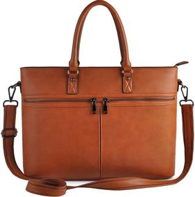 img 4 attached to Stylish Laptop Totes for Women: Business Laptop Bag (Up to 15.6 Inch)