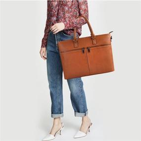 img 3 attached to Stylish Laptop Totes for Women: Business Laptop Bag (Up to 15.6 Inch)