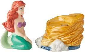 img 1 attached to Enesco Disney Ceramics Little Mermaid Ariel Salt & Pepper Shakers on Rock, 3.85 Inch, Multicolor