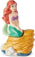 enesco disney ceramics little mermaid ariel salt & pepper shakers on rock, 3.85 inch, multicolor logo