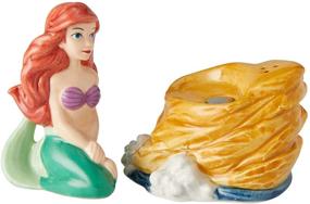 img 3 attached to Enesco Disney Ceramics Little Mermaid Ariel Salt & Pepper Shakers on Rock, 3.85 Inch, Multicolor