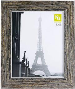 img 4 attached to 🖼️ Kiera Grace Emery Weathered Grey Resin Farmhouse Picture Frame, 8"x10