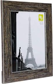 img 2 attached to 🖼️ Kiera Grace Emery Weathered Grey Resin Farmhouse Picture Frame, 8"x10