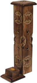 img 2 attached to 🌙 Hand-Carved Moon Design Incense Burner Stick Stand Holder Tray - 12 Inches - Home Fragrance Aromatherapy Meditation Pooja Yoga - Ash Catcher and Home Accessories