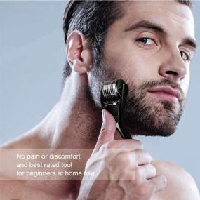 img 2 attached to Enhance Beard Growth with Derma Microneedle Roller - 540 Titanium Microneedle Roller + Storage Case for Men