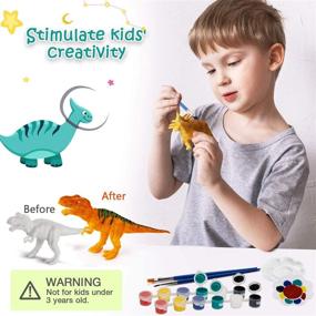 img 3 attached to 🦕 Girls' BATURU Dinosaur Painting DIY Craft Kit