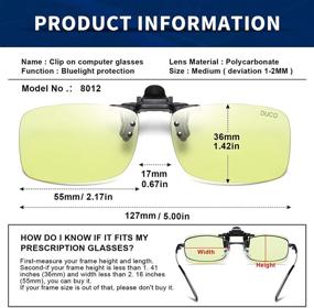 img 2 attached to 👓 DUCO 8012: Unisex Blue Light Blocking Computer Glasses for Anti Eye Strain & UV Protection