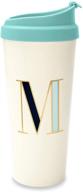 ☕️ kate spade new york women's stylish initial thermal travel mug tumbler, 16 fl. oz. логотип